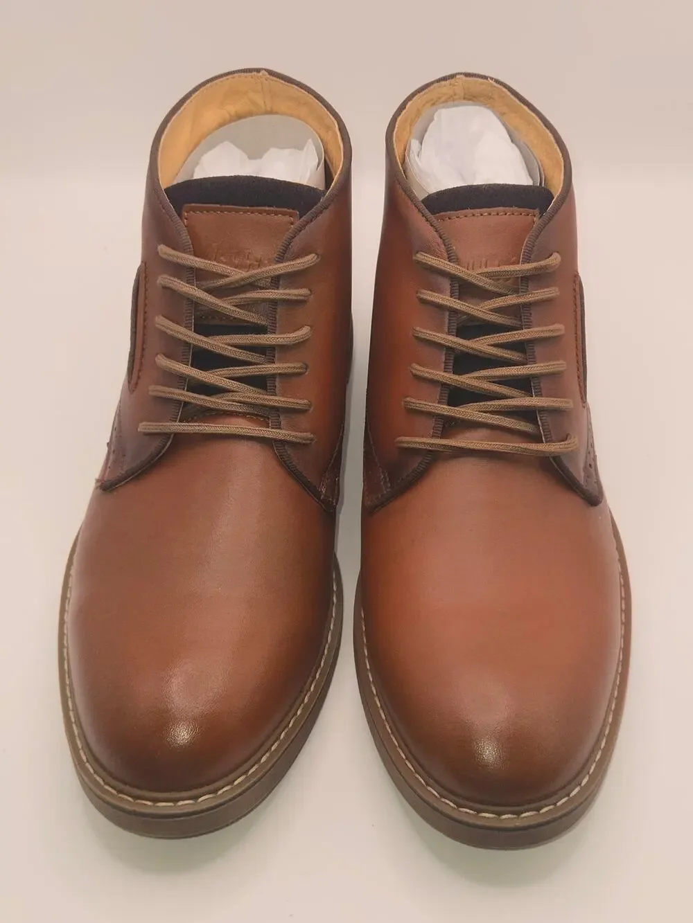 Men’s Brown Leather Chukka Oxford Dress Boots Size 9.5 New Without Box